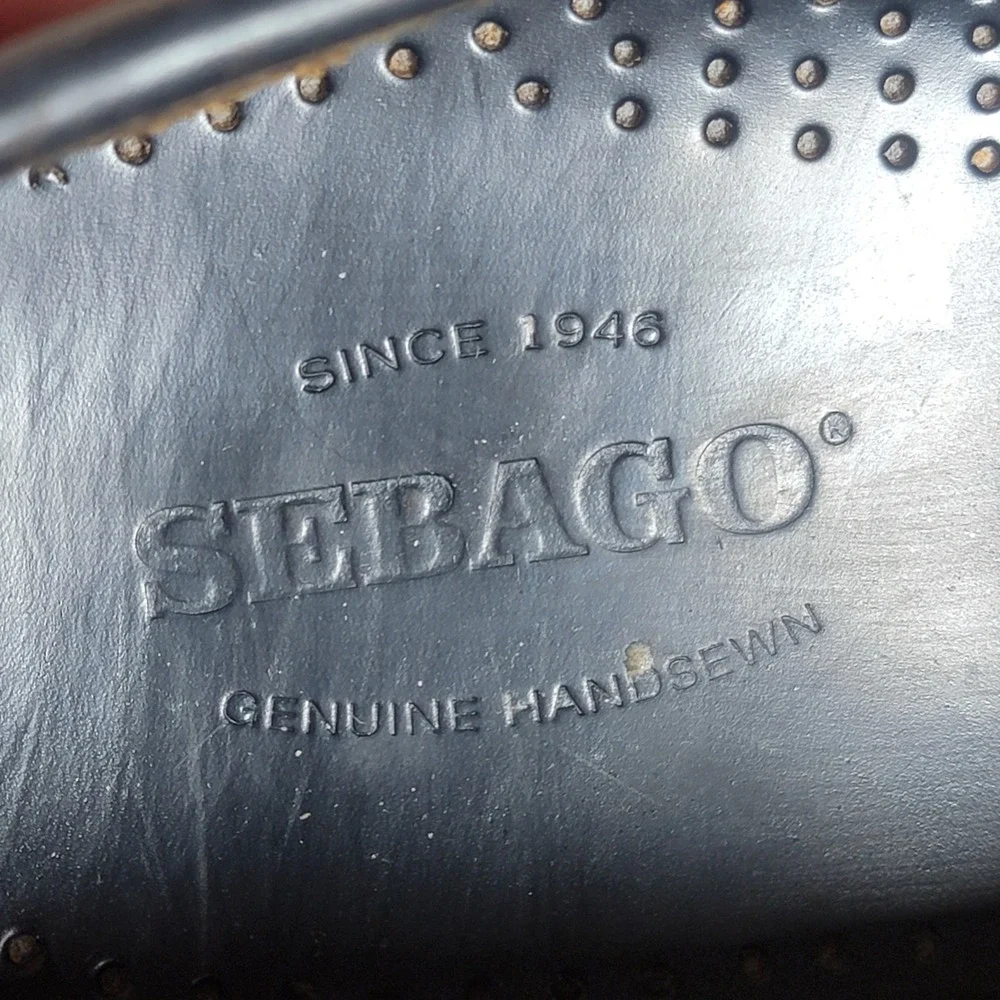 Sebago Classic Penny Loafers Black Leather Handsewn Slip On Men's 11 E Wide